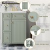 ALEXOUN 24" Bathroom Vanity with Ceramic Basin,Free Standing Single Basin Vanity Set with 2 Drawers and 1 Door,Modern Wooden Bathroom Cabinet, - 4 of 4