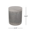 CAVINAS 18.5"Concrete Outdoor Side Table,Patio End Table,Eye-Catching Accent Table for Poolside,Porch&Living Room,Minimalist Outdoor Furniture,Natural - 2 of 4