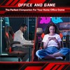 NicBex Office Chair with Adjustable Height Modern Rotatable PU Gaming Chair with 5 Casters and Reversible Armrests for Office, Study, Bedroom, Red - 2 of 4