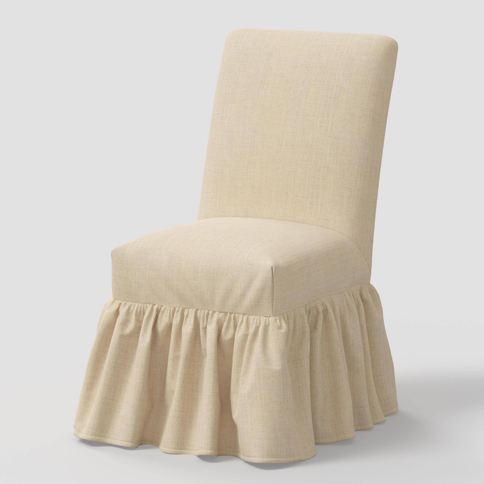 Ruffled Slipcover Dining Chair in Linen - Threshold™ designed with Studio McGee