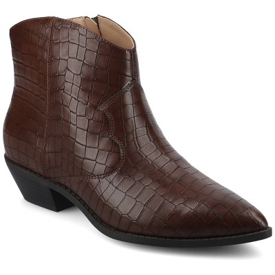 Journee Women's Taliah Medium and Wide Width Western Ankle Booties