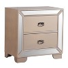 HomeStock Pearl Finish Nightstand with Sleek Contemporary Design, Stylish Bedside Table for Bedroom Decor and Everyday Organization - 3 of 4