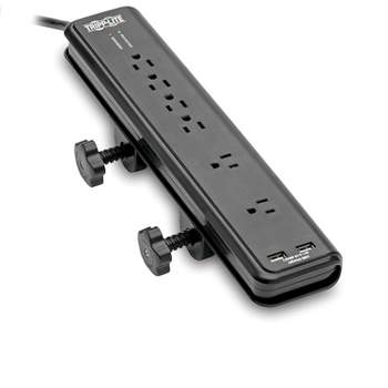 Tripp Lite 6-Outlet Surge Protector with Clamps and 2 USB Ports