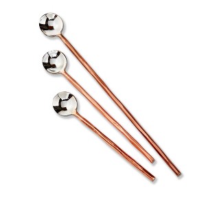 TAG Forged Spoon, Set of 3 Copper - 1 of 2