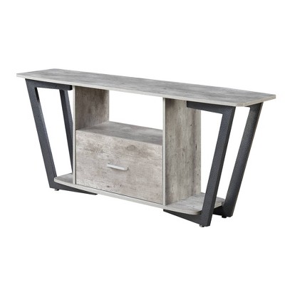 Graystone TV Stand for TVs up to 60" Faux Birch/Slate Gray - Breighton Home