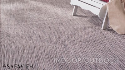 Natural Cream 79" Square Synthetic Indoor/Outdoor Easy Care Rug