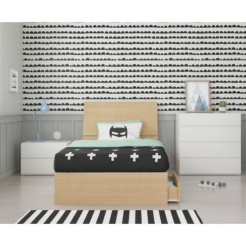 4pc Twin Bali Bedroom Set Natural Maple White Nexera Target