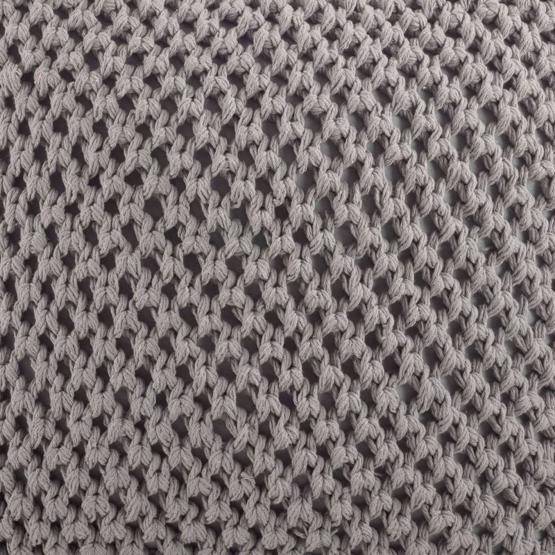 20"x20" Oversize Knitted Design Square Throw Pillow - Saro Lifestyle, 3 of 5
