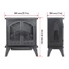 Garvee 24" 3D Infrared Electric Fireplace with Visible Control Panel Remote Control Freestanding Fireplace for Home Office Black One Size - 2 of 4