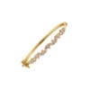 Junior Jewels 14K Gold Over Brass Cubic Zirconia Hearts Bangle Bracelet - 3 of 3