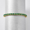 Ross-Simons 6.00 ct. t.w. Emerald and .49 ct. t.w. Diamond Tennis Bracelet in 18kt Gold Over Sterling - 3 of 4