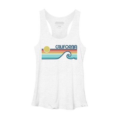 Women's Design By Humans California Retro Sunset By LuckyU Racerback Tank Top