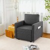 CAVINAS Retractable 3 Seater Sofa, Corduroy Sofa, Upholstered Flexible Sofa, Upholstered Couches for Living Room, Apartment - 2 of 4