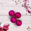 Northlight 32ct Shatterproof Shiny Christmas Ball Ornament Set 3.25" - Magenta - 2 of 4