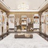 Aheaplus 12.2 - 18.5 FT Closet Organizer with 2 Mirrors, Wooden Closet System with 9 Drawers and 6 Hanging Rods - 4 of 4