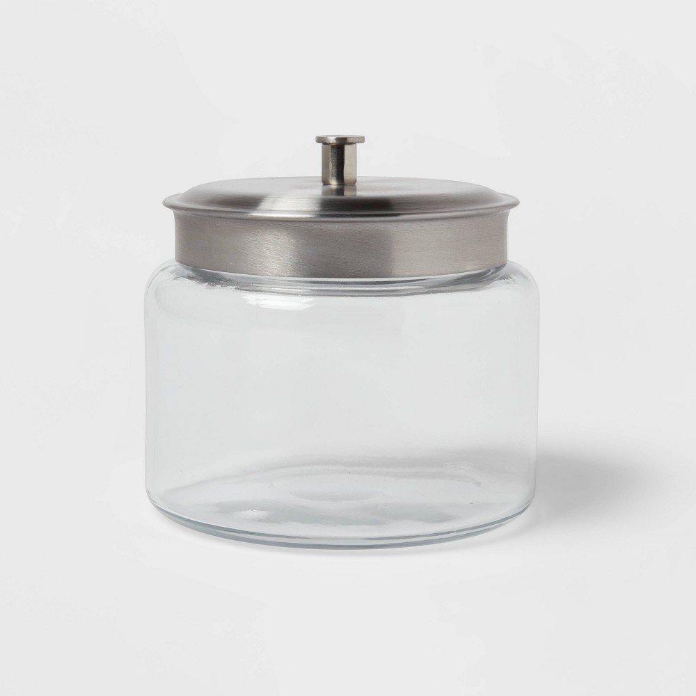 Photos - Food Container 64oz Glass Jar with Metal Lid - Threshold™