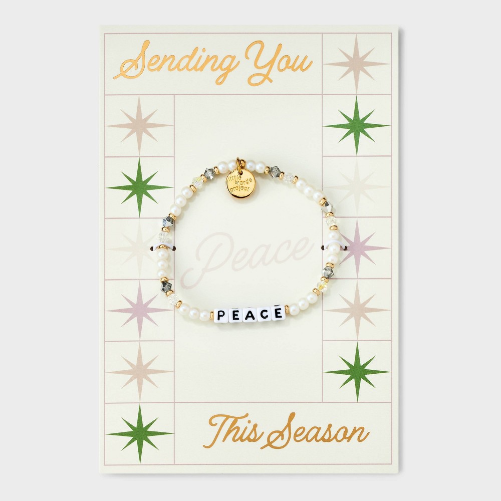 Little Words Project Sending You Peace This Season Card and Beaded Bracelet Set 2pc - M/L