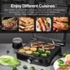 OSTBA Panini Press Grill, 4-Slice, Non-Stick, Adjustable Temperature, Opens 180°, Removable Drip Tray, 1200W - 4 of 4