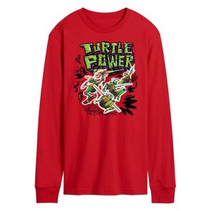 Men's - Teenage Mutant Ninja Turtles Mutant Mayhem - Turtle Power Long Sleeve Graphic T-Shirt - 1 of 2
