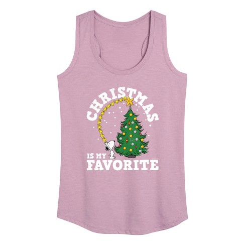 Women's Peanuts Christmas Is My Favorite Graphic Racerback Tank ...