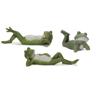 Melrose Lounging Garden Frog Figurine (Set of 3) - 1 of 4