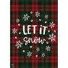 Let It Snow Plaid Burlap Winter House Flag 40" x 28" Briarwood Lane - 3 of 4