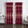 RT Designers Collection Bonnie Macrame Rod Pocket Room Darkening Curtain Panels for Living Room 52" x 84" Burg - 2 of 4