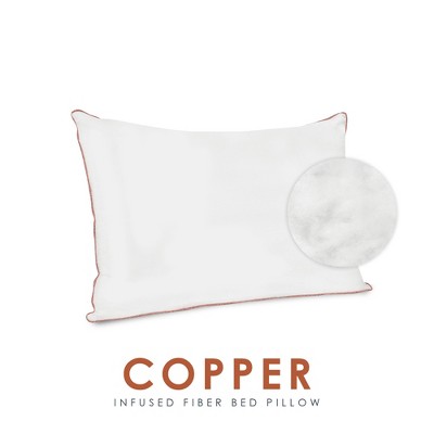 SensorPEDIC Wellness Collection Fiber Bed Pillow with Copper Infused Fabric Cover