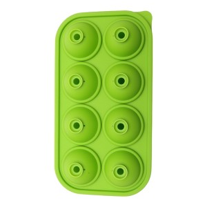 Unique Bargains Ice Tray 8-Cavity Sphere Ice Mould with Lid Round Hand Wash Only Silicone 8.86"x4.72"x1.89" 1 Pc - 1 of 3