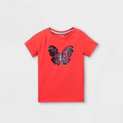 coral sequin top