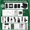 Aoibox 24 Piece Survival Kit Advent Calendar 2025 Christmas Countdown with Tactical Tools for Men Teens Camping Hiking Emergency - 4 of 4