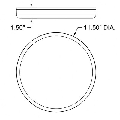 Infinite White Acrylic LED Flush Mount Light