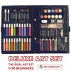 ArtCreativity 101 Piece Deluxe Art Set For Kids - Watercolor, Crayons, Colored Markers, Color Pencils and More & Bonus Coloring Book - 3 of 4