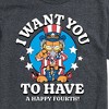 Men's - Garfield - Want You To Have A Happy Fourth Short Sleeve Graphic T-Shirt - 2 of 4