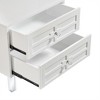 HomeRoots 24" White and Clear Wood and Acrylic End Table With Two Drawers - 4 of 4