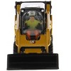 CAT Caterpillar 242D3 Wheeled Skid Steer Loader w/Work Tools and Operator Yellow 1/50 Diecast Model made by Diecast Masters - 4 of 4