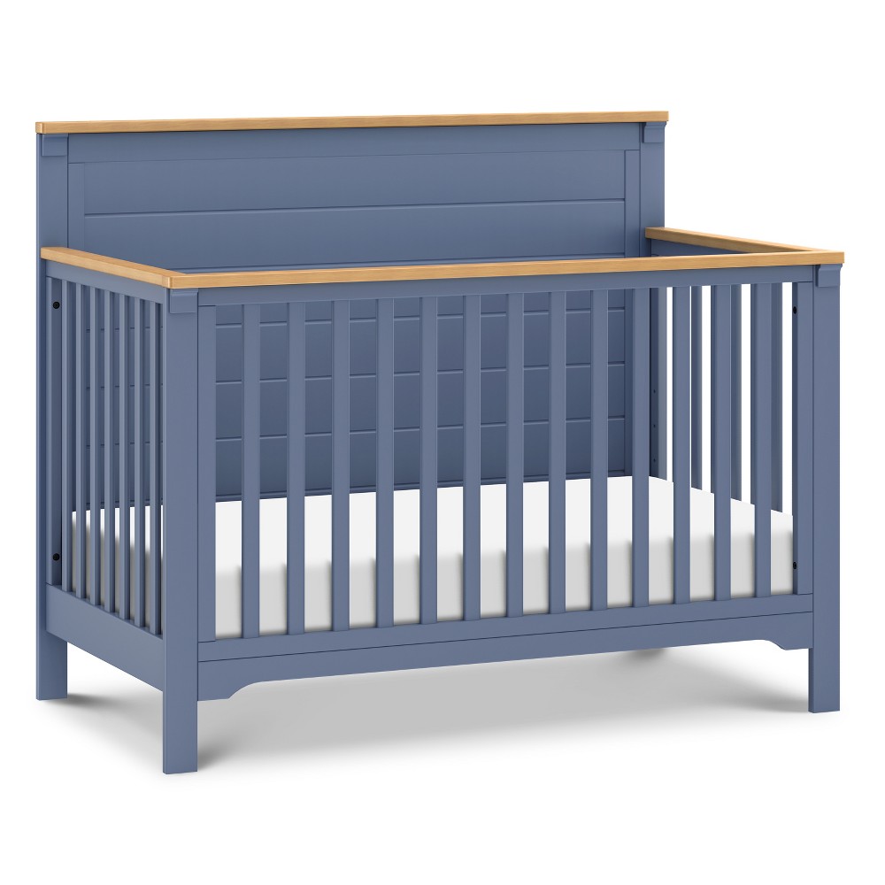 Photos - Cot DaVinci Shea 4-in-1 Convertible Crib - Cove Blue and Honey 