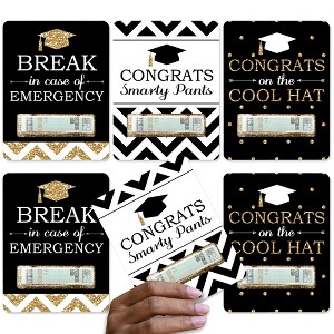 Big Dot of Happiness Tassel Worth The Hassle - Gold - DIY Assorted Graduation Cash Holder Gift - Funny Money Cards - Set of 6 - 1 of 4