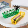 Basicwise 12-pc Plastic Storage Baskets for School Organization Teacher Essentials Desk Accessories Art Supplies Pencils - 3 of 4