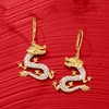 Ross-Simons 0.20 ct. t.w. Diamond Dragon Drop Earrings in 18kt Gold Over Sterling - 4 of 4