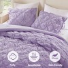 PAGED Comforter Set Textured Floral Bedding Comforter Sets All-Season Comfort Bedding Set with Bow Tie Accents - 2 of 4