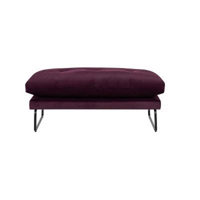 HOMLUX Karla Velvet Contemporary Ottoman