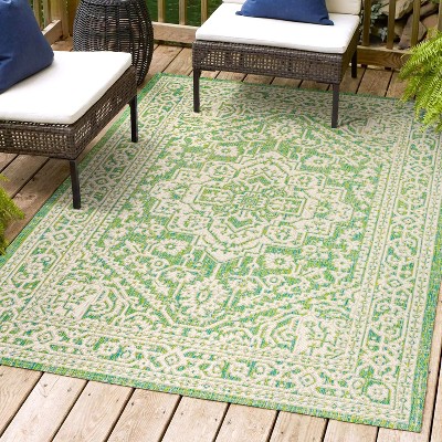 JONATHAN Y Sinjuri Medallion Textured Weave Indoor/Outdoor Area Rug