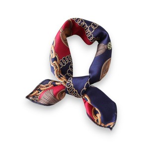 Anna-Kaci Women's Chain Print Satin Scarf with Luxury Inspired Design 20×20 Inches - 1 of 2