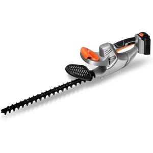 Ukoke U01HT Cordless Hedge Trimmer, 20" Dual-Action Blade, 3/4" Cutting Capacity, 20V Battery & Charger Included, Silver & Black - 1 of 1
