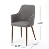 Kumasinova 2-Piece Classic Dining Chair, Fabric Upholstered Armchair, Iron Frame with Wood Finish, Kitchen Chair with Contoured Support - 2 of 4