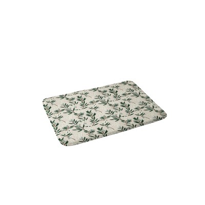 24" x 36" Olive Bloom Bath Rug Green - Deny Designs