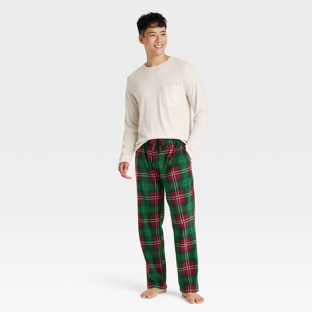 Men's Microfleece Pajama Set - Goodfellow & Co™ Cream L