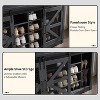 SinCiDo 59" Shoe Racks with 20 Shoe Cubbies & 12 Coat Hooks & Sliding Barn Doors, Farmhouse Entryway Hutch, Black - 4 of 4