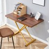 KWPZQEB Wood Lift Top Coffee Table with Metal legs, Height Adjustable Dining Center Table for Living Room, Dining Room, Bedroom - 4 of 4